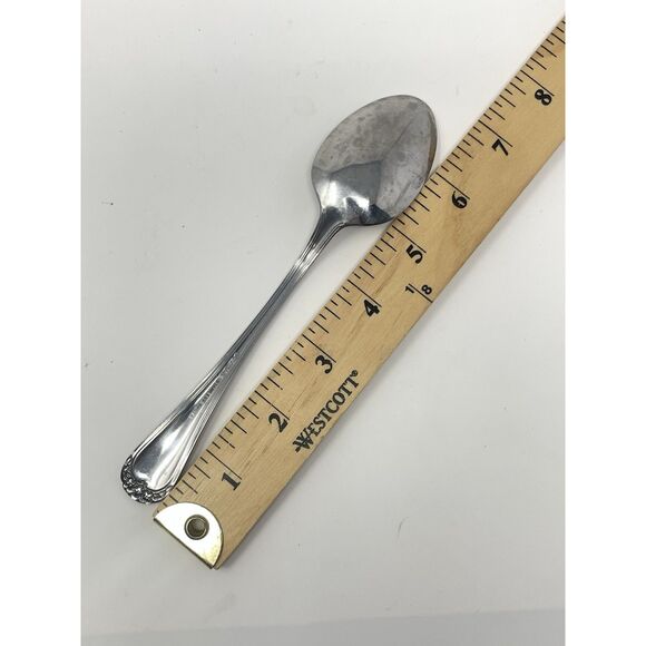 Rogers Stanley Roberts TRIO ROSE PETAL Stainless Dinner Fork 7 3/8” & Spoon 7” - Picture 3 of 6